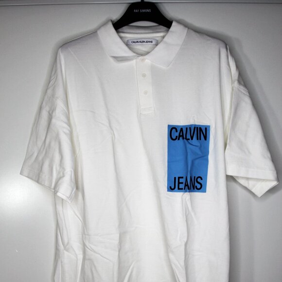 BNWT SS19 CALVIN KLEIN JEANS POLO SHIRT L - Picture 2 of 13